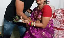 Indisk par bliver barske med creampie på rosedagen